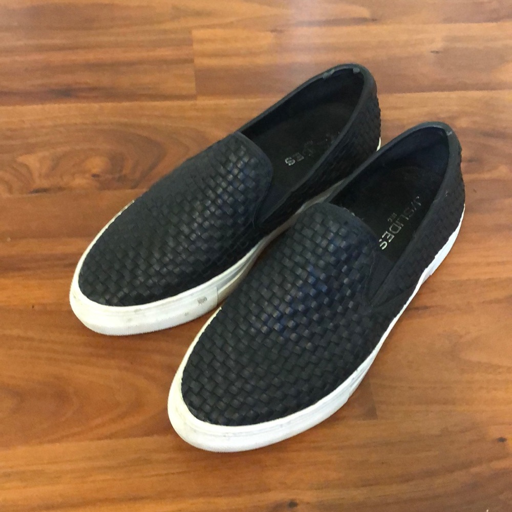 J/slides black slip on loafer